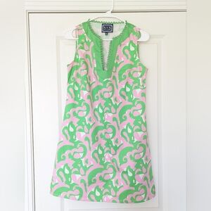 Sail to Stable Pink and Green Shift Dress